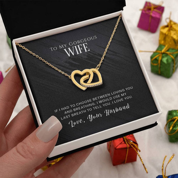 Eternal Love Interlocking Hearts Necklace: A Timeless Symbol of Your Unbreakable Bond Jewelry/InterlockingHearts ShineOn Fulfillment 18K Yellow Gold Finish Standard Box 