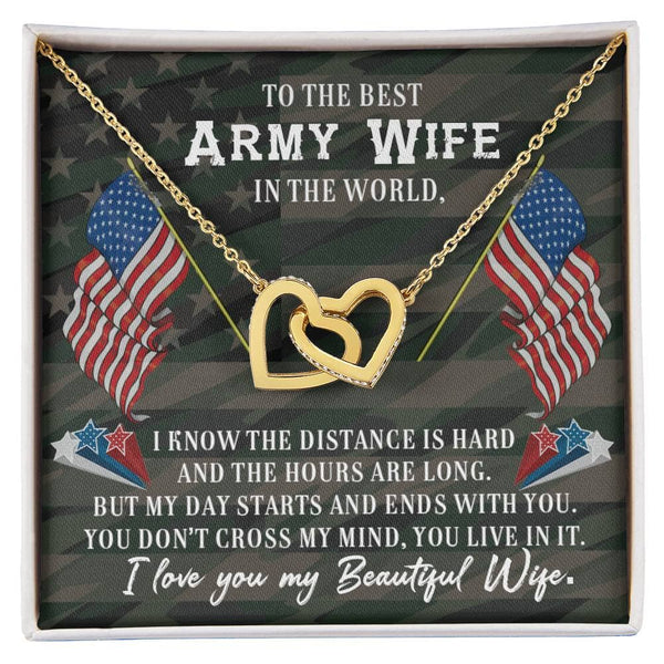 Eternal Love Interlocking Hearts Necklace: A Tribute to the Army Wife's Courage and Love Jewelry/InterlockingHearts ShineOn Fulfillment 