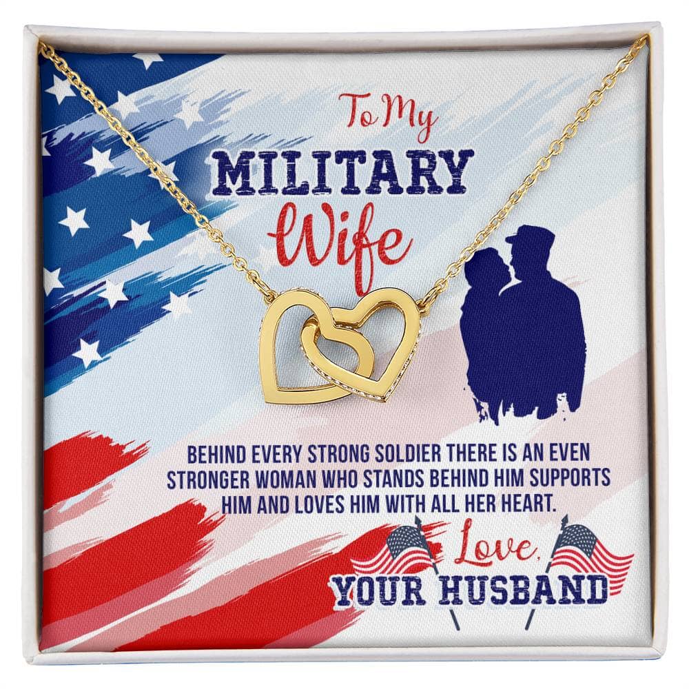 Eternal Love Interlocking Hearts Necklace: Tribute to the Military Wife Jewelry/InterlockingHearts ShineOn Fulfillment 