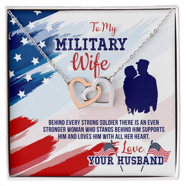 Eternal Love Interlocking Hearts Necklace: Tribute to the Military Wife Jewelry/InterlockingHearts ShineOn Fulfillment 