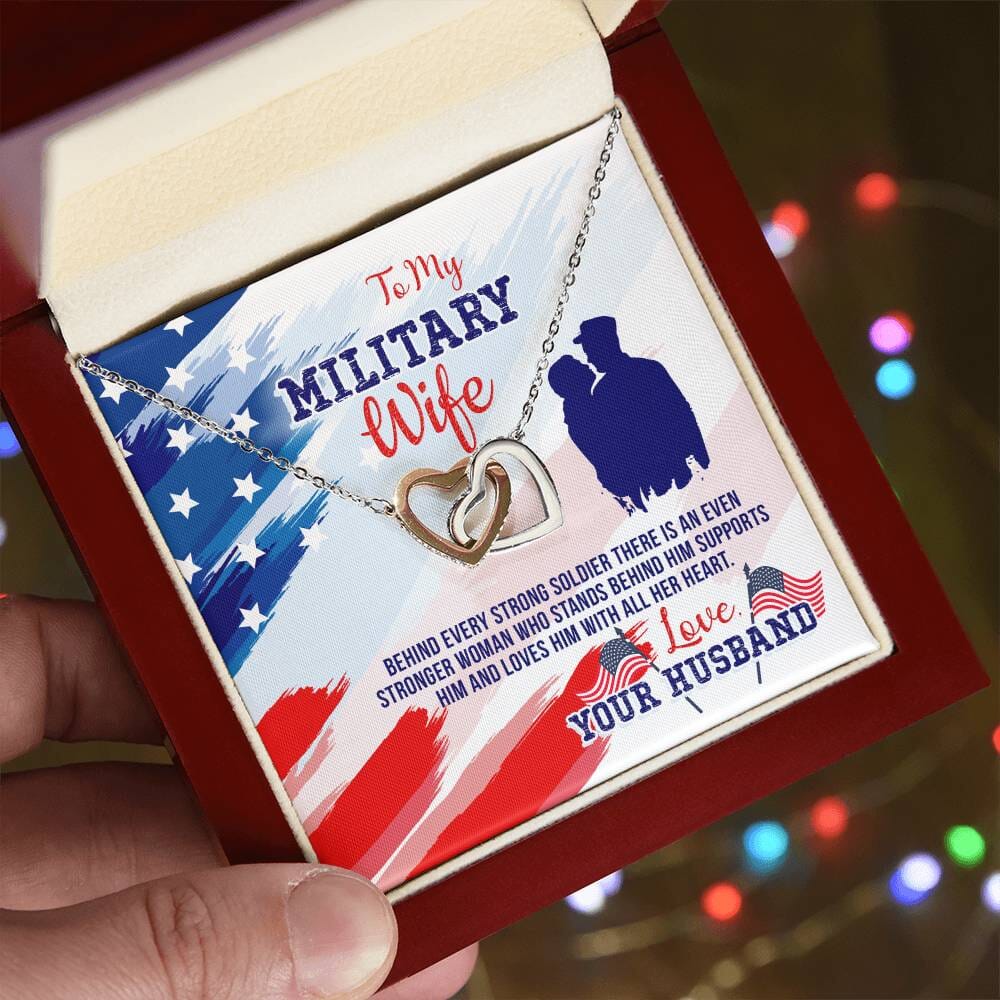 Eternal Love Interlocking Hearts Necklace: Tribute to the Military Wife Jewelry/InterlockingHearts ShineOn Fulfillment 