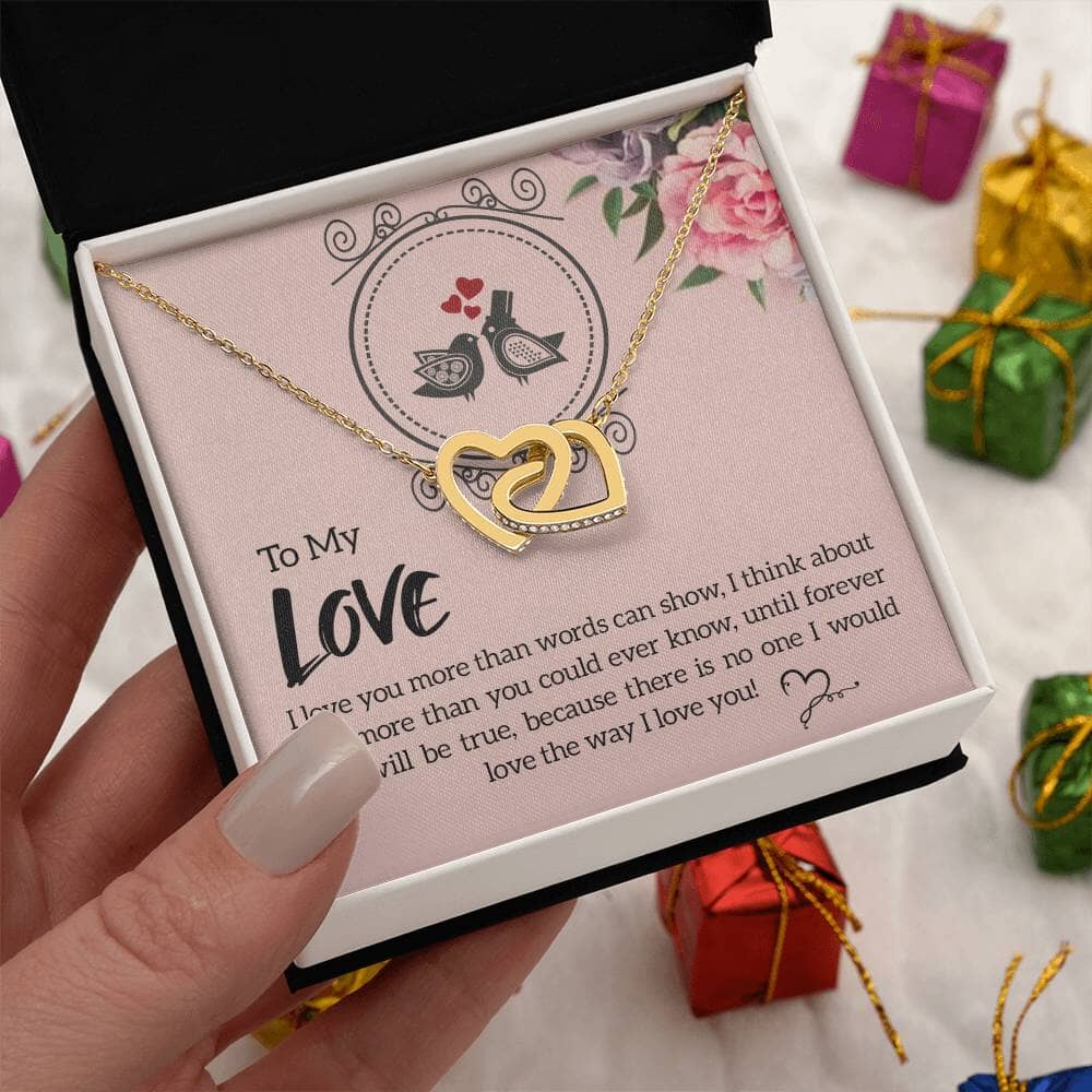 Eternal Love Interlocking Hearts Necklace: Your Timeless Expression of Affection Jewelry/InterlockingHearts ShineOn Fulfillment 18K Yellow Gold Finish Standard Box 