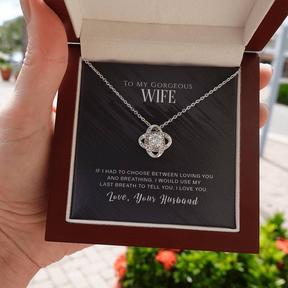 Eternal Love Knot Necklace: A Breathtaking Symbol of Undying Affection Jewelry/LoveKnot ShineOn Fulfillment 14K White Gold Finish Luxury Box 