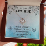 Eternal Love Knot Necklace: A Timeless Tribute to Your Navy Wife Jewelry/LoveKnot ShineOn Fulfillment 14K White Gold Finish Luxury Box 