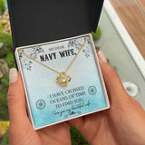 Eternal Love Knot Necklace: A Timeless Tribute to Your Navy Wife Jewelry/LoveKnot ShineOn Fulfillment 18K Yellow Gold Finish Standard Box 