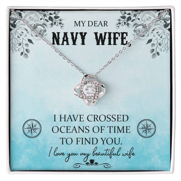 Eternal Love Knot Necklace: A Timeless Tribute to Your Navy Wife Jewelry/LoveKnot ShineOn Fulfillment 