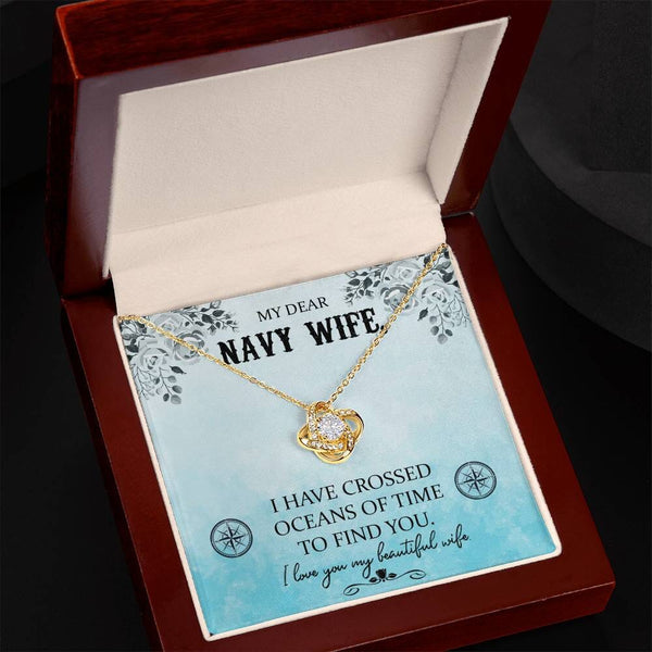 Eternal Love Knot Necklace: A Timeless Tribute to Your Navy Wife Jewelry/LoveKnot ShineOn Fulfillment 