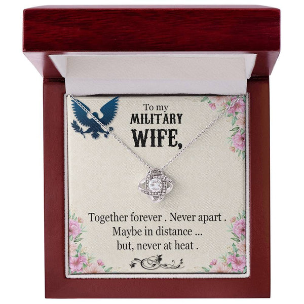 Eternal Love Knot Necklace: A Tribute to the Unbreakable Bond with Your Military Wife Jewelry/LoveKnot ShineOn Fulfillment 