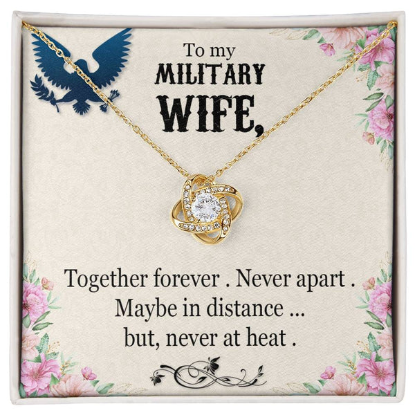 Eternal Love Knot Necklace: A Tribute to the Unbreakable Bond with Your Military Wife Jewelry/LoveKnot ShineOn Fulfillment 