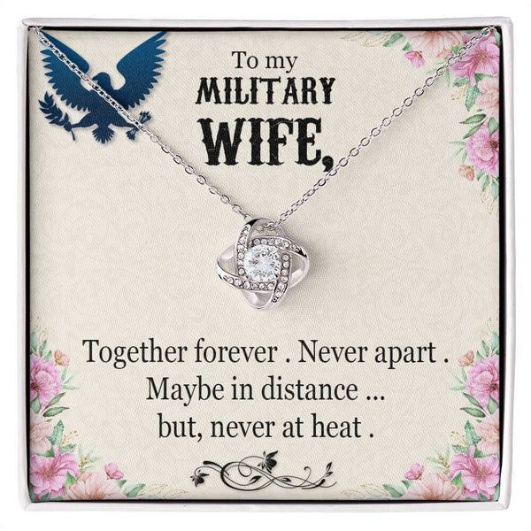 Eternal Love Knot Necklace: A Tribute to the Unbreakable Bond with Your Military Wife Jewelry/LoveKnot ShineOn Fulfillment 