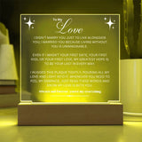 Eternal Love: Multicolor LED Acrylic Plaque for Your Beloved Husband Acrylic/Square ShineOn Fulfillment 