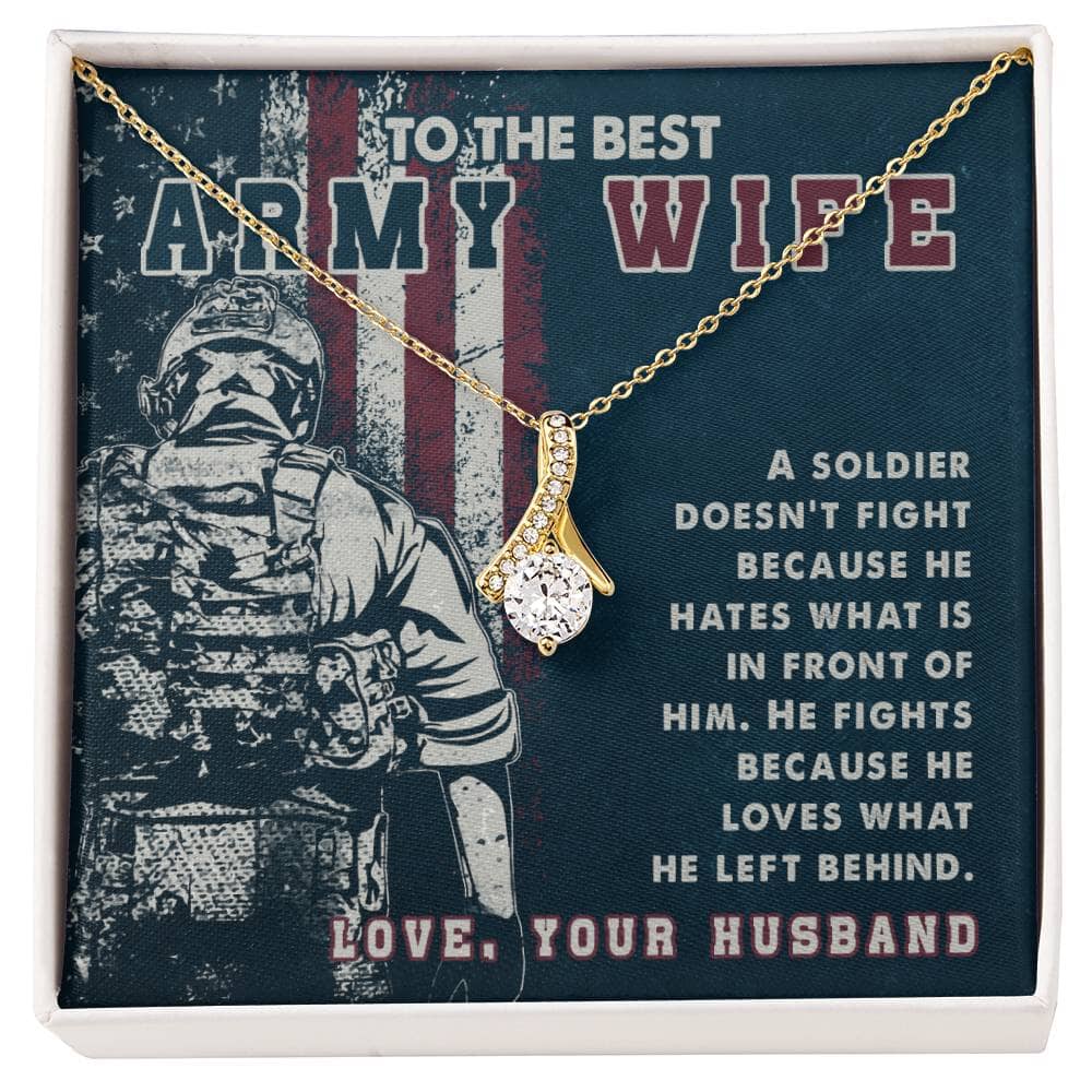 Eternal Love Pendant: Honoring the Courageous Heart of an Army Wife Jewelry/AlluringBeauty ShineOn Fulfillment 