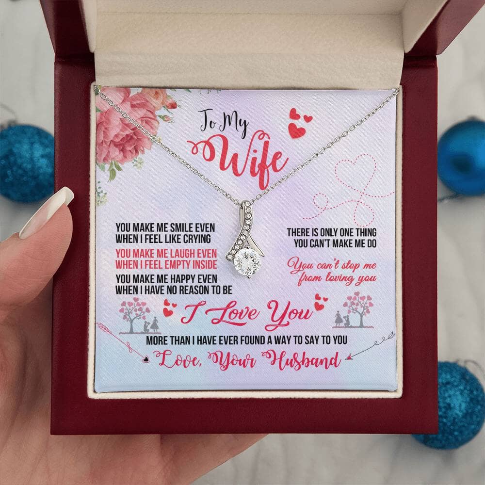 Eternal Love Ribbon Necklace: A Dazzling Symbol of Everlasting Affection Jewelry/AlluringBeauty ShineOn Fulfillment White Gold Finish Luxury Box 