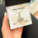 Eternal Love Ribbon Necklace: A Dazzling Symbol of Unbreakable Affection Jewelry/AlluringBeauty ShineOn Fulfillment 18K Yellow Gold Finish Standard Box 