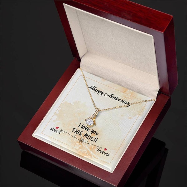 Eternal Love Ribbon Necklace: A Dazzling Symbol of Unbreakable Affection Jewelry/AlluringBeauty ShineOn Fulfillment 