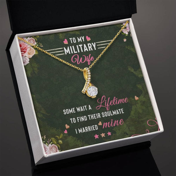 Eternal Love Ribbon Necklace: A Heartfelt Tribute to the Courageous Military Wife Jewelry/AlluringBeauty ShineOn Fulfillment 