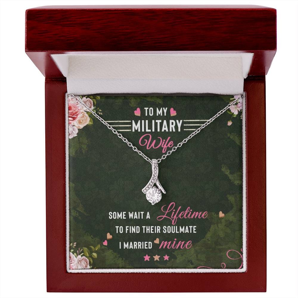 Eternal Love Ribbon Necklace: A Heartfelt Tribute to the Courageous Military Wife Jewelry/AlluringBeauty ShineOn Fulfillment 