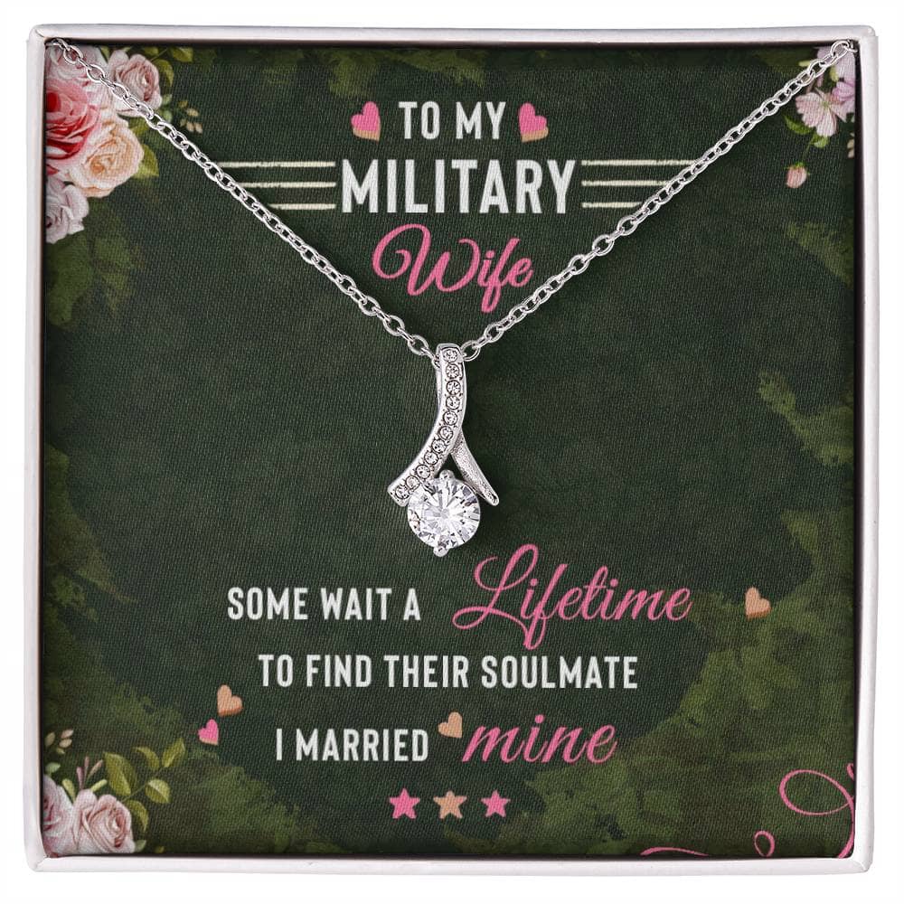 Eternal Love Ribbon Necklace: A Heartfelt Tribute to the Courageous Military Wife Jewelry/AlluringBeauty ShineOn Fulfillment 