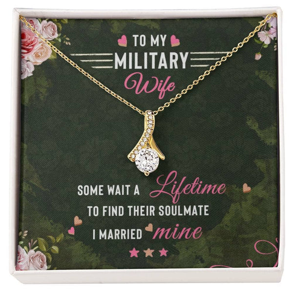 Eternal Love Ribbon Necklace: A Heartfelt Tribute to the Courageous Military Wife Jewelry/AlluringBeauty ShineOn Fulfillment 