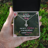 Eternal Love Ribbon Necklace: A Heartfelt Tribute to the Courageous Military Wife Jewelry/AlluringBeauty ShineOn Fulfillment White Gold Finish Standard Box 