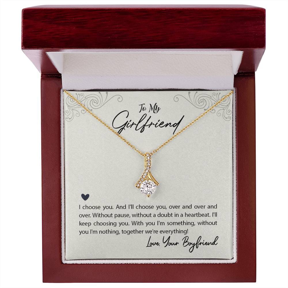 Eternal Love Ribbon Necklace: A Timeless Symbol of Unending Devotion Jewelry/AlluringBeauty ShineOn Fulfillment 