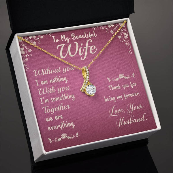 Eternal Love Ribbon Necklace: A Timeless Token of Your Unbreakable Bond Jewelry/AlluringBeauty ShineOn Fulfillment 