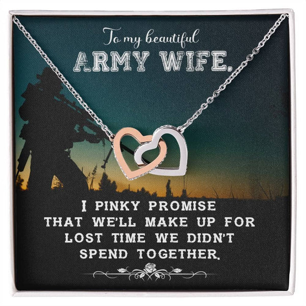 Eternal Promise Interlocking Hearts Necklace: A Tribute to Love and Commitment for the Army Wife Jewelry/InterlockingHearts ShineOn Fulfillment 