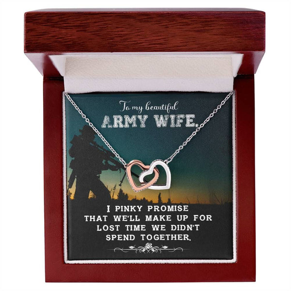 Eternal Promise Interlocking Hearts Necklace: A Tribute to Love and Commitment for the Army Wife Jewelry/InterlockingHearts ShineOn Fulfillment 