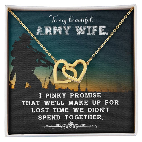 Eternal Promise Interlocking Hearts Necklace: A Tribute to Love and Commitment for the Army Wife Jewelry/InterlockingHearts ShineOn Fulfillment 