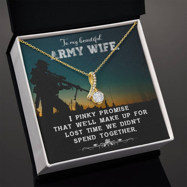 Eternal Promise Necklace: A Tribute to Love and Time Reclaimed for the Brave Army Wife Jewelry/AlluringBeauty ShineOn Fulfillment 