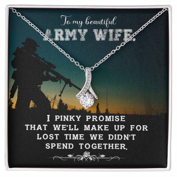 Eternal Promise Necklace: A Tribute to Love and Time Reclaimed for the Brave Army Wife Jewelry/AlluringBeauty ShineOn Fulfillment 