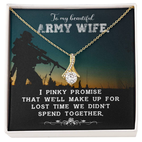 Eternal Promise Necklace: A Tribute to Love and Time Reclaimed for the Brave Army Wife Jewelry/AlluringBeauty ShineOn Fulfillment 