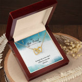 Eternal Tides Friendship Necklace: Interlocking Hearts with Sentimental Message Jewelry/InterlockingHearts ShineOn Fulfillment 