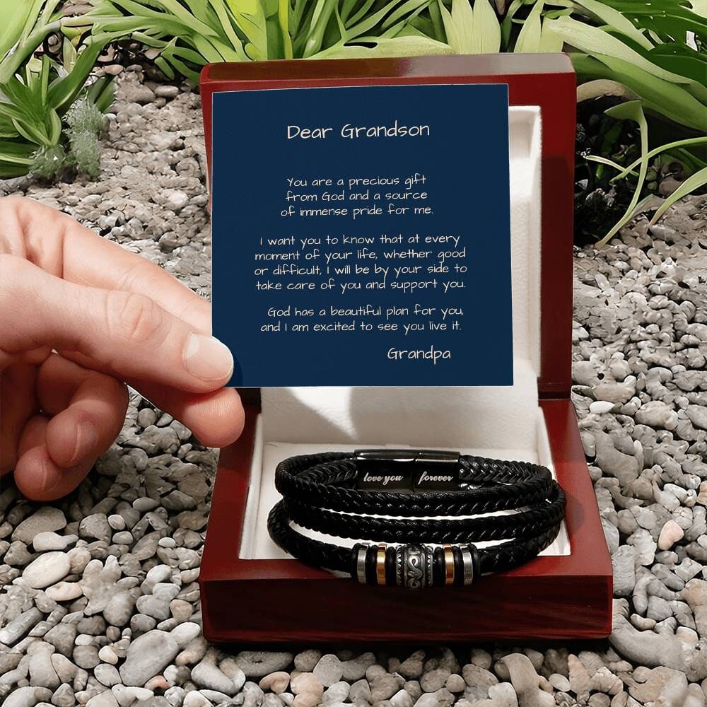 Everlasting Bond: The Personalized 'Love You Forever' Men's Bracelet Jewelry/LoveForeverBracelet ShineOn Fulfillment 