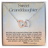 Everlasting Bonds: The Grandparent's Interlocking Hearts Necklace with Personalized Message Jewelry/InterlockingHearts ShineOn Fulfillment 