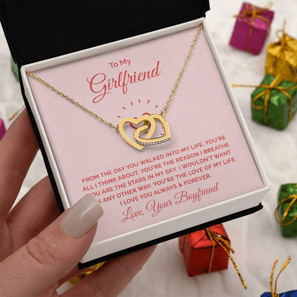 Everlasting Love Interlocking Hearts Necklace: A Timeless Symbol of Your Unbreakable Bond Jewelry/InterlockingHearts ShineOn Fulfillment 18K Yellow Gold Finish Standard Box 