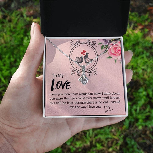 Everlasting Love Pendant: A Symbol of Unbreakable Bond Jewelry/AlluringBeauty ShineOn Fulfillment White Gold Finish Standard Box 