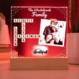 Family Crossword Image frame Acrylic_Square Lamp Acrylic_Square customall 