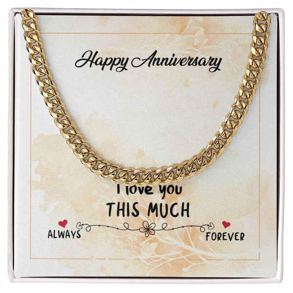 Forever Bond: The Anniversary Cuban Link Chain – A Timeless Symbol of Unbreakable Love Jewelry/Cubanlink ShineOn Fulfillment 