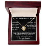 Forever Bonded - Love Knot Necklace for the World's Best Mom Jewelry ShineOn Fulfillment 18K Yellow Gold Finish Luxury Box 