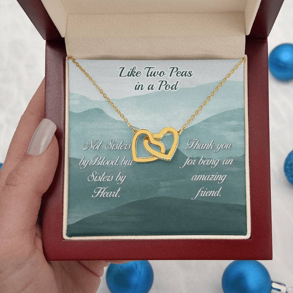 Forever Bonded: The Interlocking Hearts Friendship Necklace Jewelry/InterlockingHearts ShineOn Fulfillment 18K Yellow Gold Finish Luxury Box 