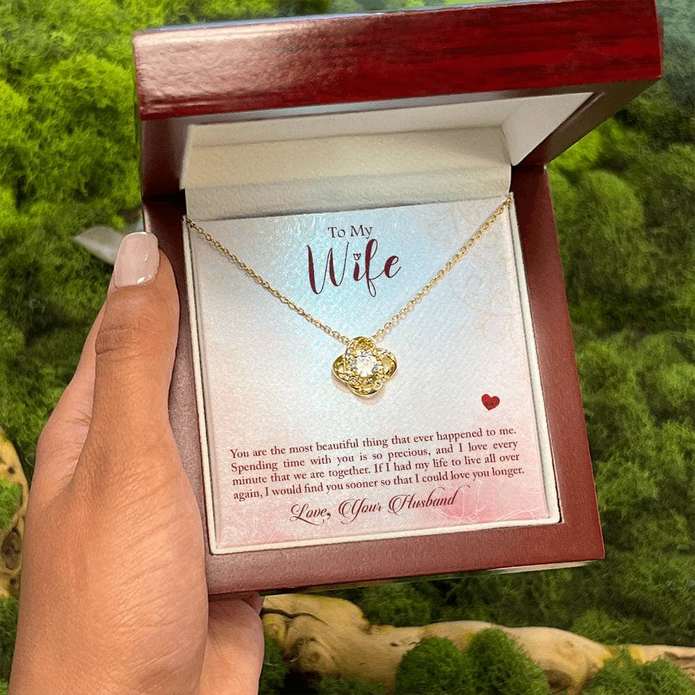 Forever Entwined: The Eternal Love Knot Necklace - A Symbol of Unbreakable Bonds Jewelry/LoveKnot ShineOn Fulfillment 18K Yellow Gold Finish Luxury Box 