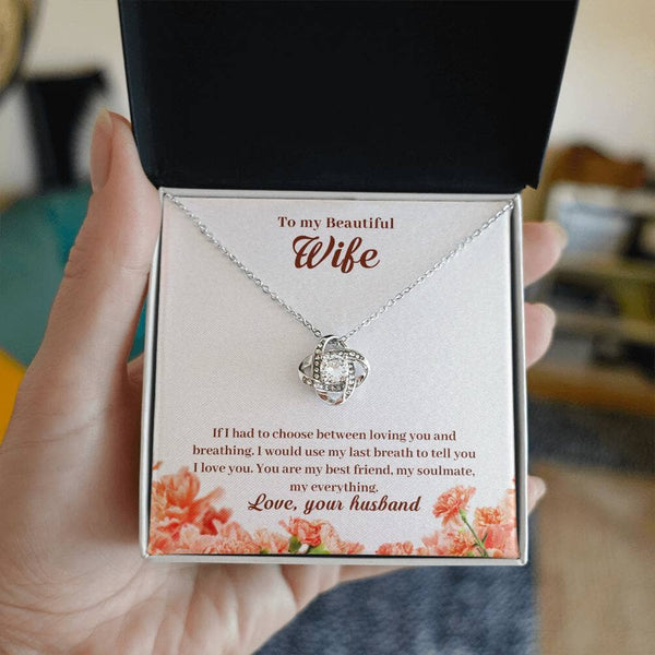 Forever Entwined - The Eternal Love Knot Necklace: A Timeless Tribute to Your Unbreakable Bond Jewelry/LoveKnot ShineOn Fulfillment 14K White Gold Finish Standard Box 