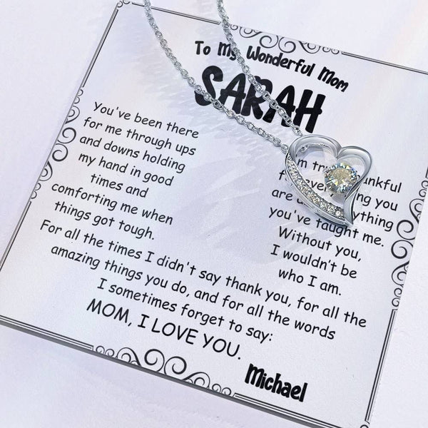 Forever Love Heart Necklace – A Timeless Gift for Mom Jewelry/ForeverLove ShineOn Fulfillment 