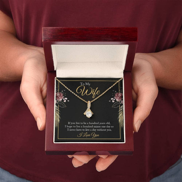 Forever Yours: The Alluring Beauty Necklace Jewelry/AlluringBeauty ShineOn Fulfillment 18K Yellow Gold Finish Luxury Box 