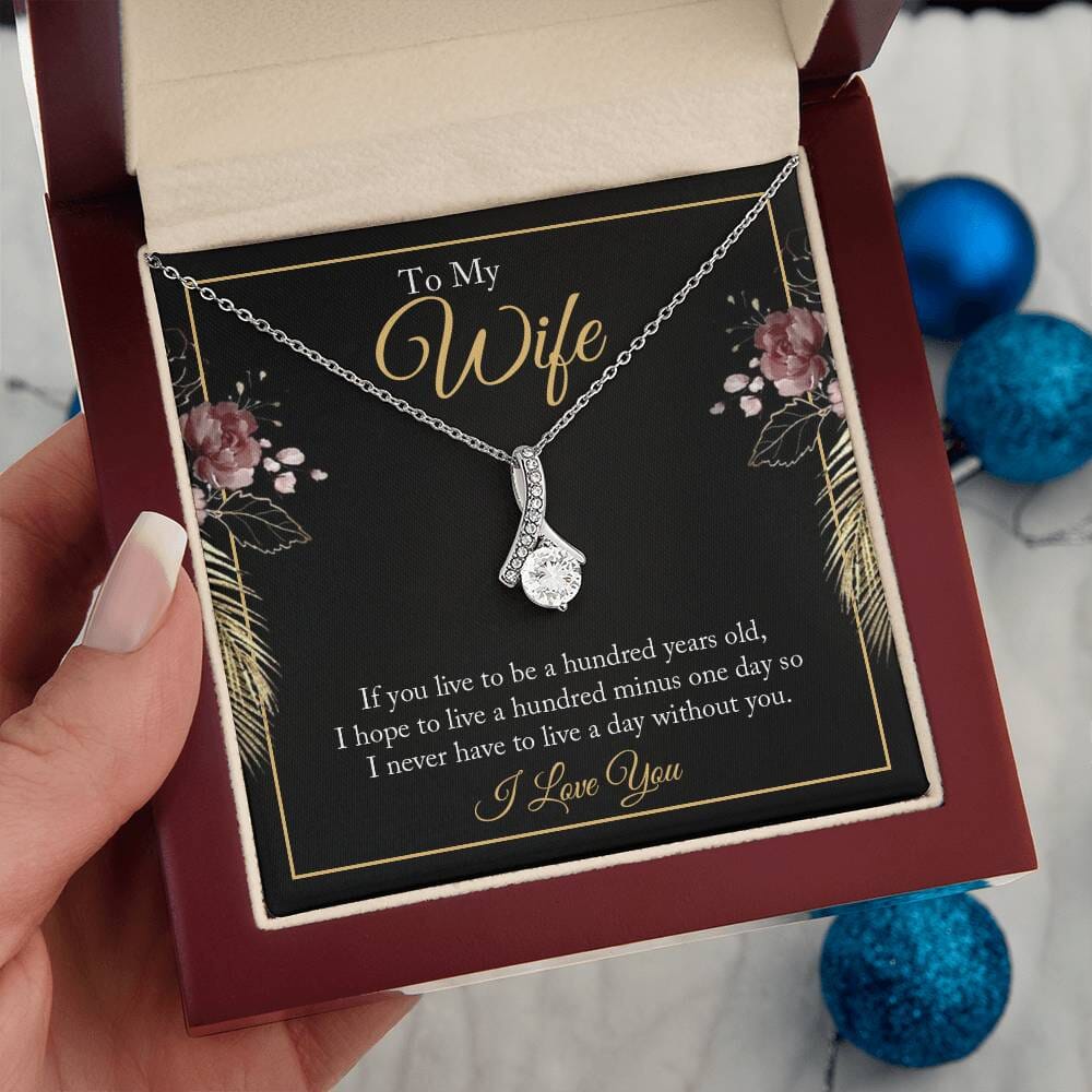 Forever Yours: The Alluring Beauty Necklace Jewelry/AlluringBeauty ShineOn Fulfillment White Gold Finish Luxury Box 