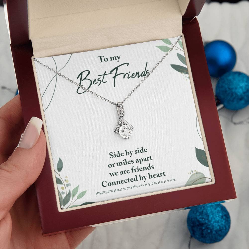 Friendship Forever: The Alluring Beauty Necklace Jewelry/AlluringBeauty ShineOn Fulfillment White Gold Finish Luxury Box 