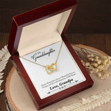 Granddaughter's Eternal Bond Necklace: A Timeless Message of Love from Grandpa Jewelry/InterlockingHearts ShineOn Fulfillment 