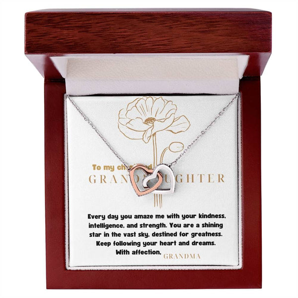 Grandeur of Love: The Interlocking Hearts Necklace - A Personalized Symbol of Grandparental Affection Jewelry/InterlockingHearts ShineOn Fulfillment 