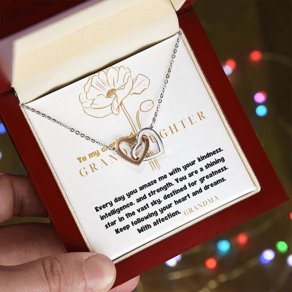 Grandeur of Love: The Interlocking Hearts Necklace - A Personalized Symbol of Grandparental Affection Jewelry/InterlockingHearts ShineOn Fulfillment 